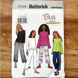 Vintage Y2K 2000s Butterick 3548 Sewing Pattern Size XXS-S Top & Pants COMPLETE